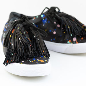 Loeffler Randall Paint Splatter Logan Sneakers